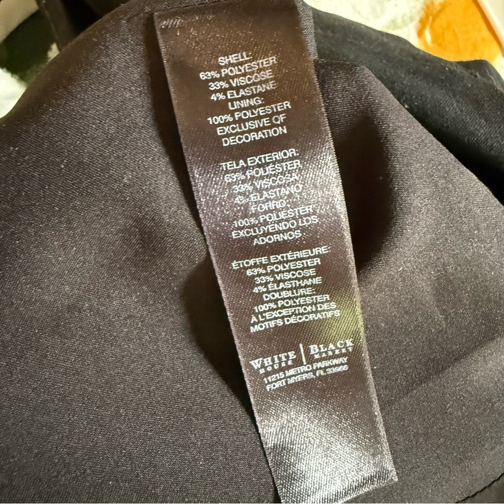 White House Black Market Sleeveless Split Neck Built-in Belt Sheath Dress Size 8 - Picture 11 of 11